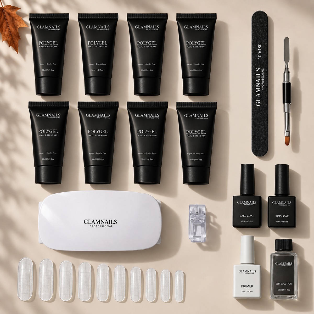 Polygel Starterset | 4+4 Gratis Kleuren Glamnailsprofessional 